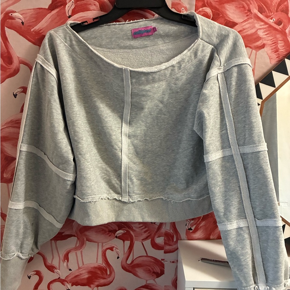 Edikted Seamed off shoulder sweater XL